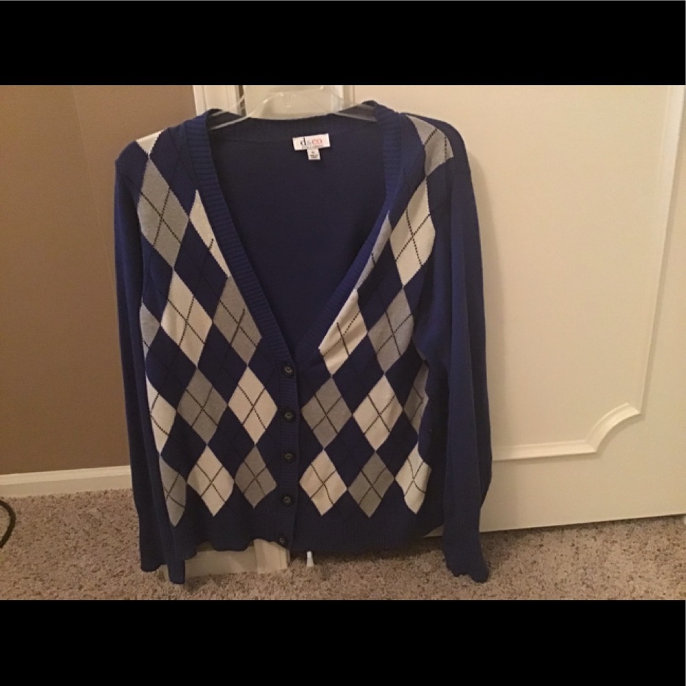 Checked Cardigan - image 1